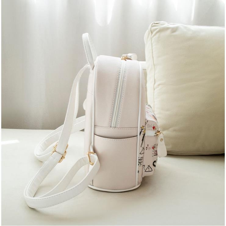 Balo họa tiết hoạt hình gấu siêu xinh hàng QC size 32