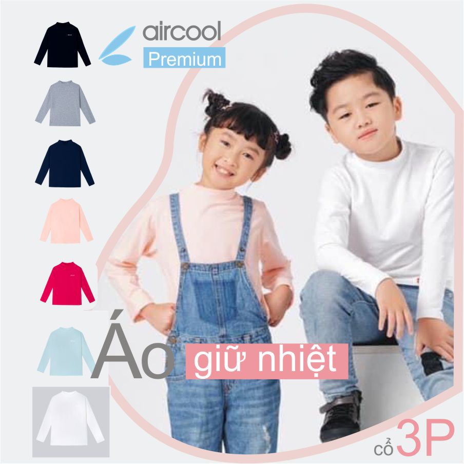 Áo giữ nhiệt trẻ em Aircool cổ 3 phân Cotton Modal