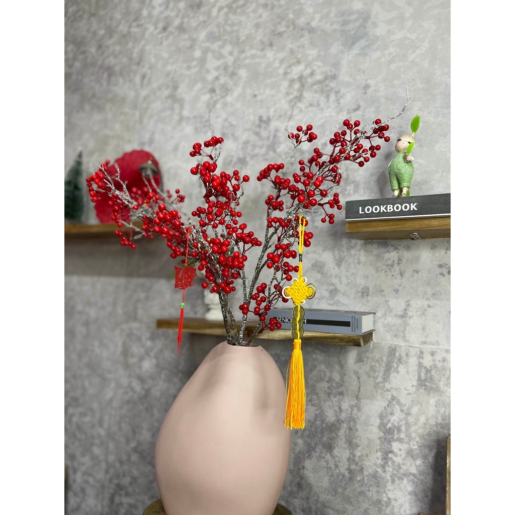 Cành Đào Đông Giả Cao Cấp Trang Trí Nhà Cửa, Phòng Làm Việc, Studio Mê Thảo Flower