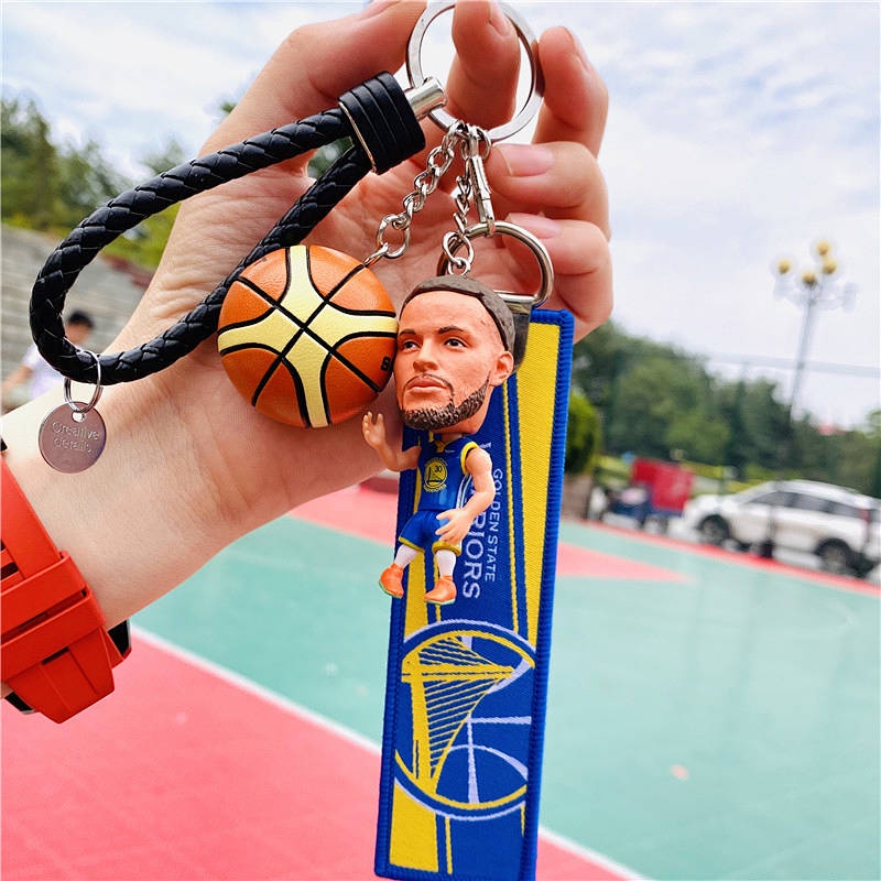 Star Schoolbag Pendant James Kobe Curry Basketball Hand-Made Keychain Doll Boys Birthday Gift for School Opens 5bgf