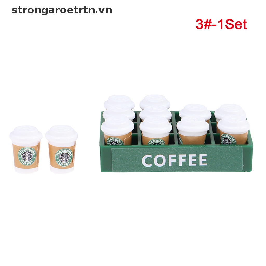 1 Set Cốc Uống Cà Phê Kèm Hộp Đựng Trang Trí Nhà Búp Bê 1: 12