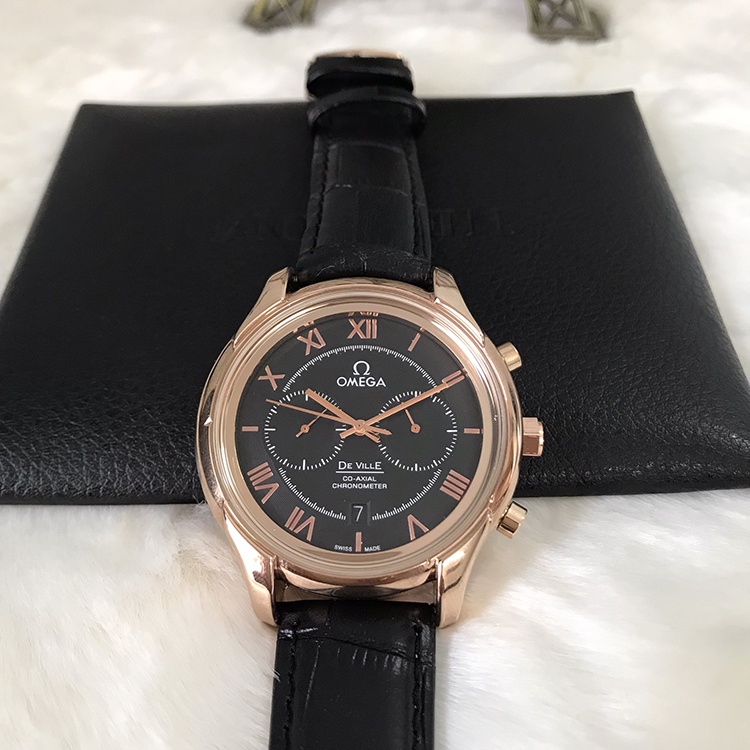 Đồng hồ Nam OMG 6kim khóa nhớ, Dây da cao cấp, Mặt Sapphire chống xước, chống nước thẻ bảo hành 12 tháng