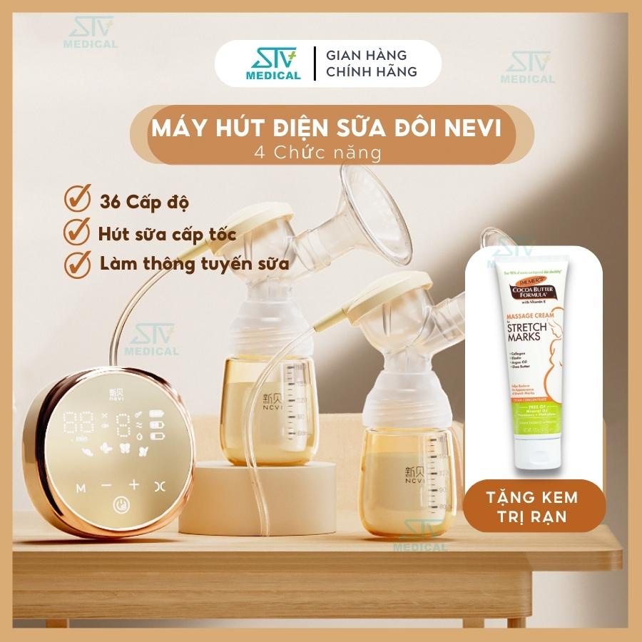 Máy Hút Sữa Điện Đôi Nevi NCVI Chính Hãng Lực Hút Mạnh Tiệt Trùng Đảm Bảo An Toàn, Kích Sữa Về Nhanh Chống Chảy Ngược