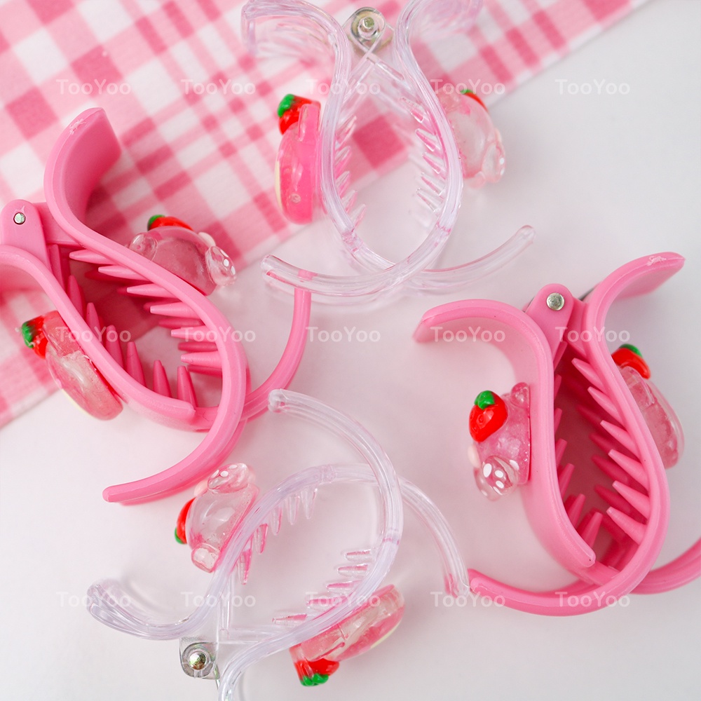 Kẹp tóc càng cua 5 răng Gấu Dâu Lotso dễ thương cute TY0331