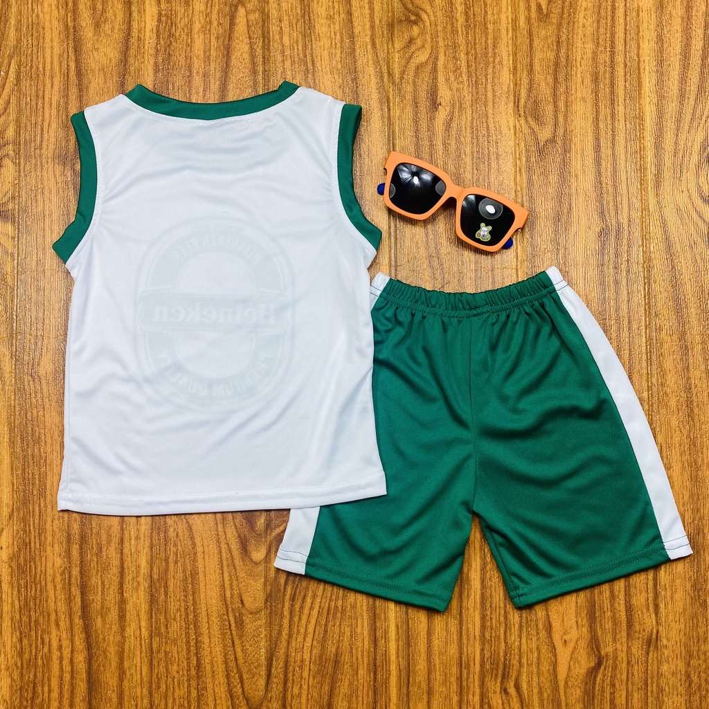 Đồ bộ trẻ em thời trang thiết kế cộc tay chất vải thun lạnh in hình ngộ nghĩnh phù hợp với bé trai và bé gái DBHENIKEN