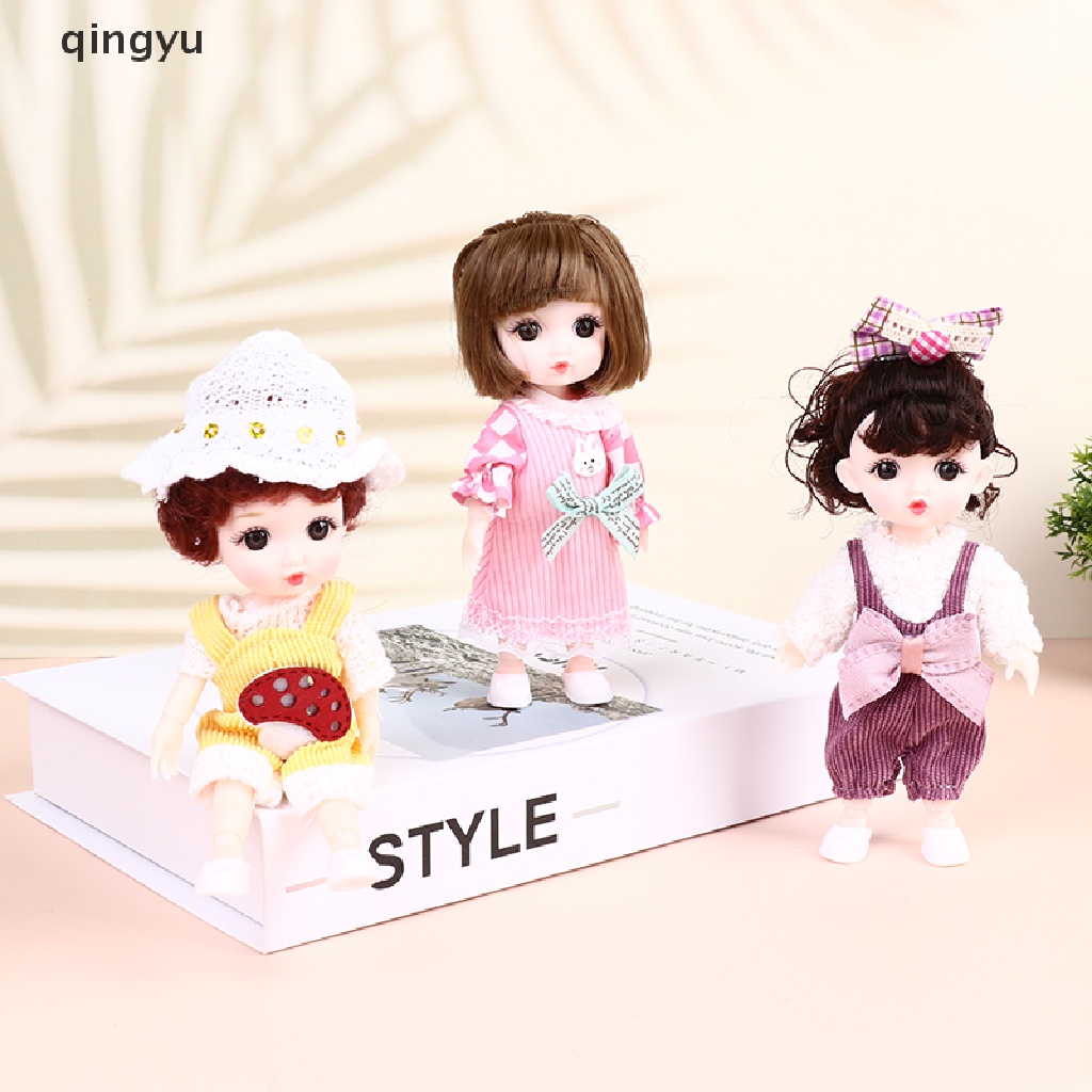 Bộ Tóc Giả Toàn Phần Có Khớp Chuyển Động Cho Búp Bê 16-17cm