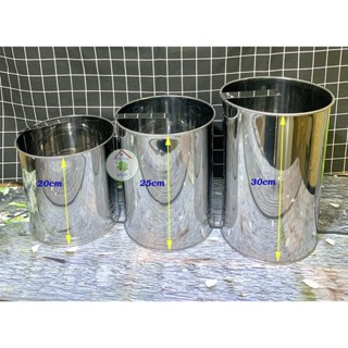  Ống trụng phở   Lòng trụng phở trụng hủ tiếu inox 430  đường kính miệng ống 19.5cm 6 size  