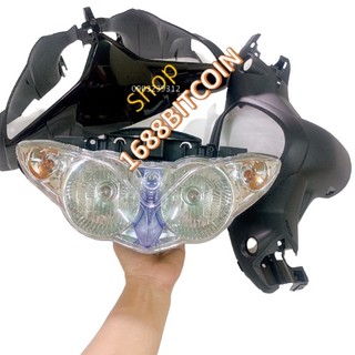 Ốp đầu màu đen - kèm pha đèn mắt cú +gáy xe jupiter mx / jupiter gravita