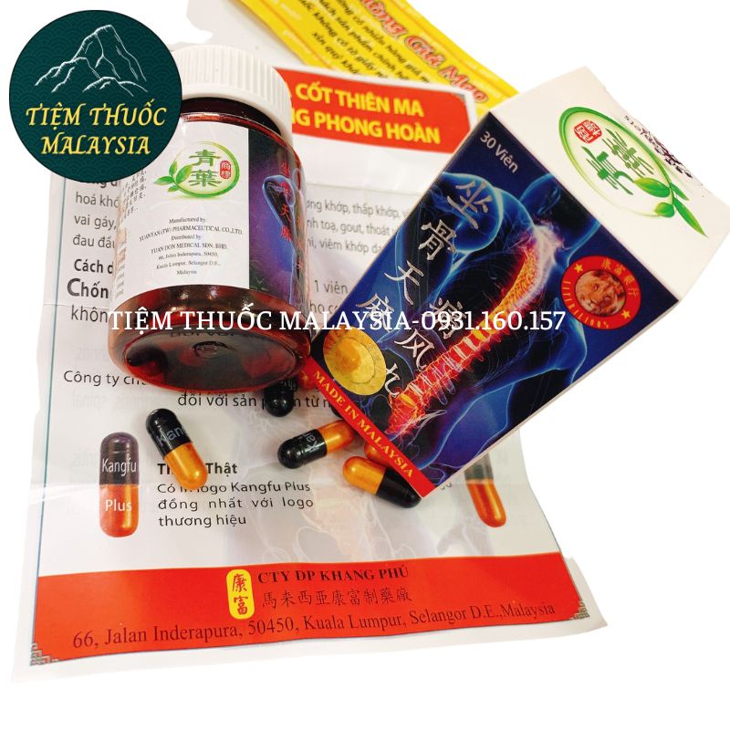 Toạ Cốt Thiên Ma Thống Phong Hoàn Viên Có Chữ - Hộp 30 viên