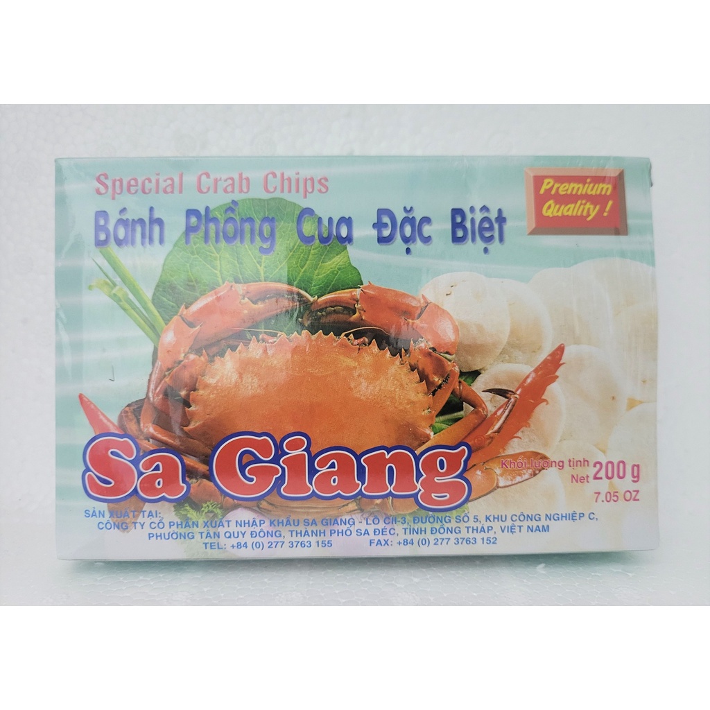 [Hộp 200g] BÁNH PHỒNG CUA ĐẶC BIỆT [VN] SA GIANG Spiecial Crab Chips