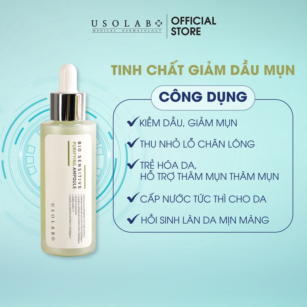 Tinh chất giảm dầu mụn Usolab Purifying Ampoule 50ml