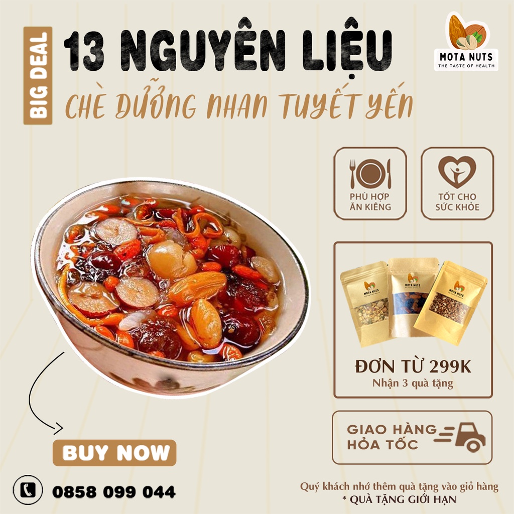 Chè Dưỡng Nhan Tuyết Yến 13 Nguyên Liệu