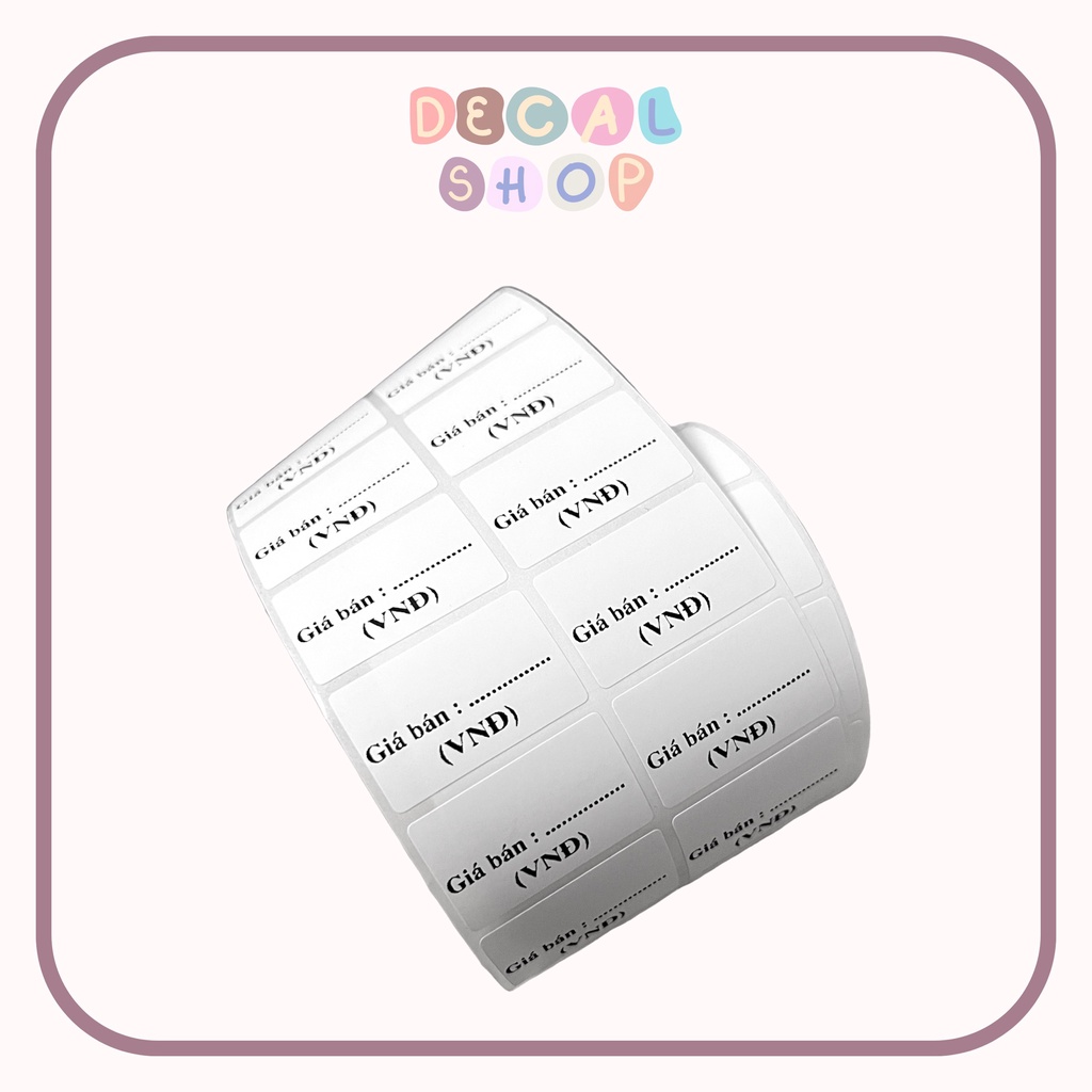 Tem Mini Ghi "GIÁ BÁN - VNĐ" 3.5x2.2 cm Có Keo Sẵn