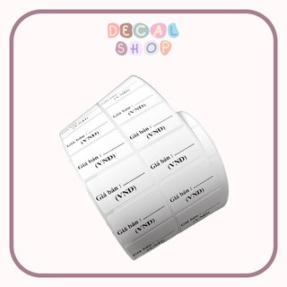 Set 100 Tem Mini Ghi "GIÁ BÁN - VNĐ" 3.5x2.2 cm Có Keo Sẵn