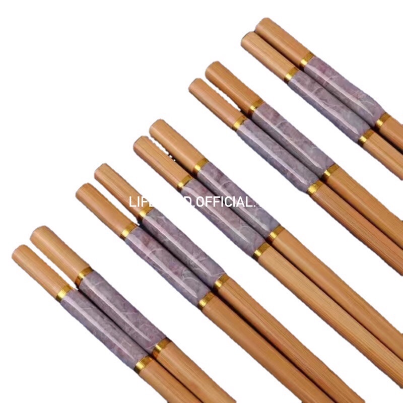 Vỉ 10 đôi đũa tre kháng khuẩn cao cấp nhiều mẫu mã