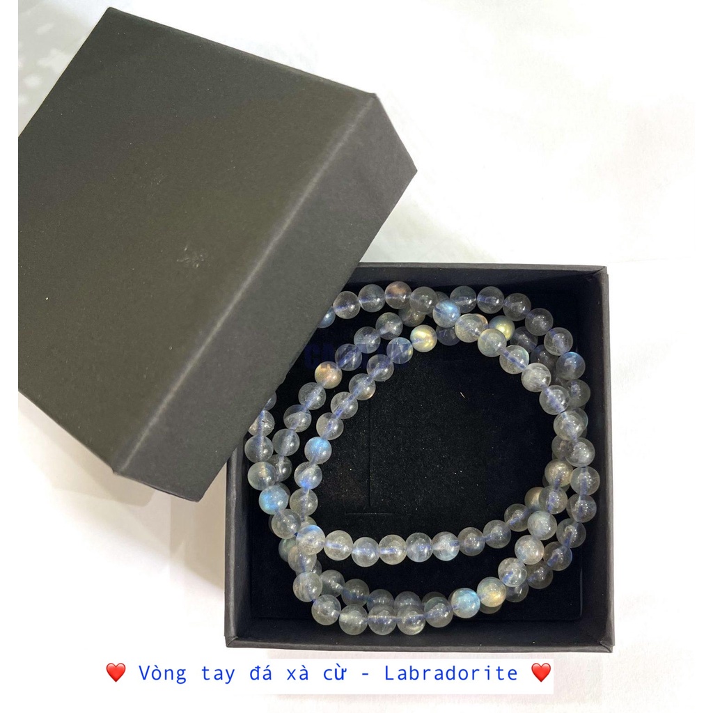 Vòng tay đá nhiều ánh - Labradorite 6mm 3 vòng quấn |CADA DECOR