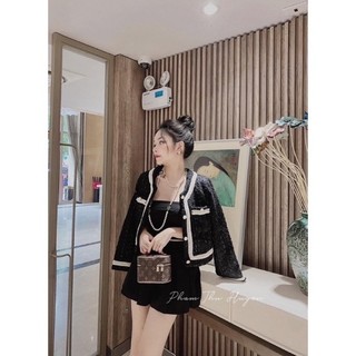 Áo dạ viền ngọc