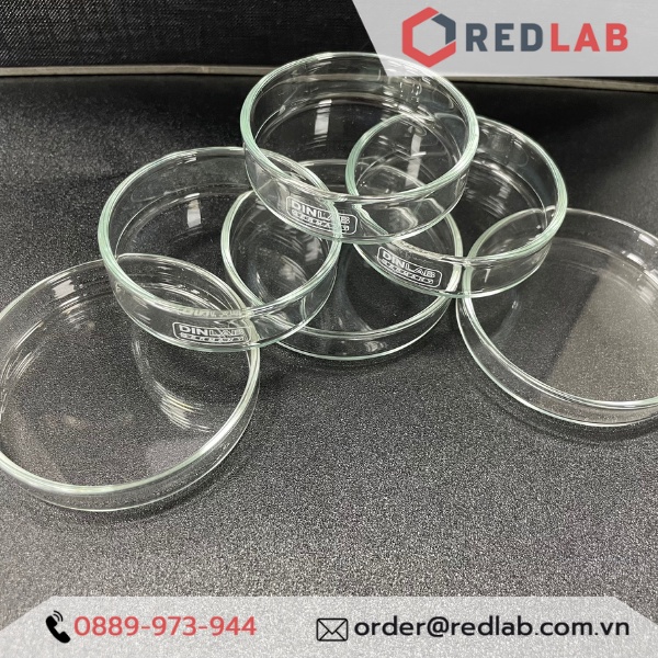 Đĩa Petri thủy tinh kích cỡ 60x15mm Dinlab Germany | Hàng chính hãng, giá tốt