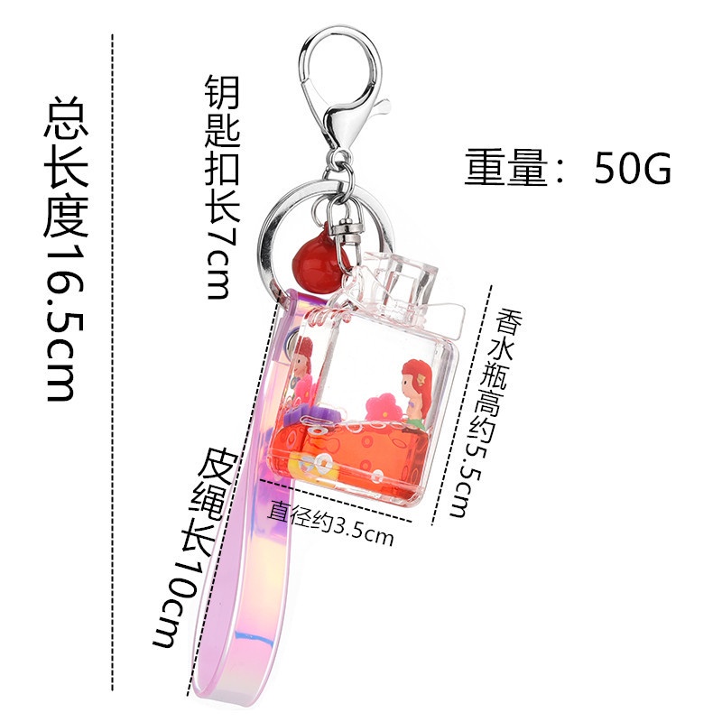 Móc Khóa Acrylic Hình Nàng Tiên Cá Đính Nơ Lấp Lánh