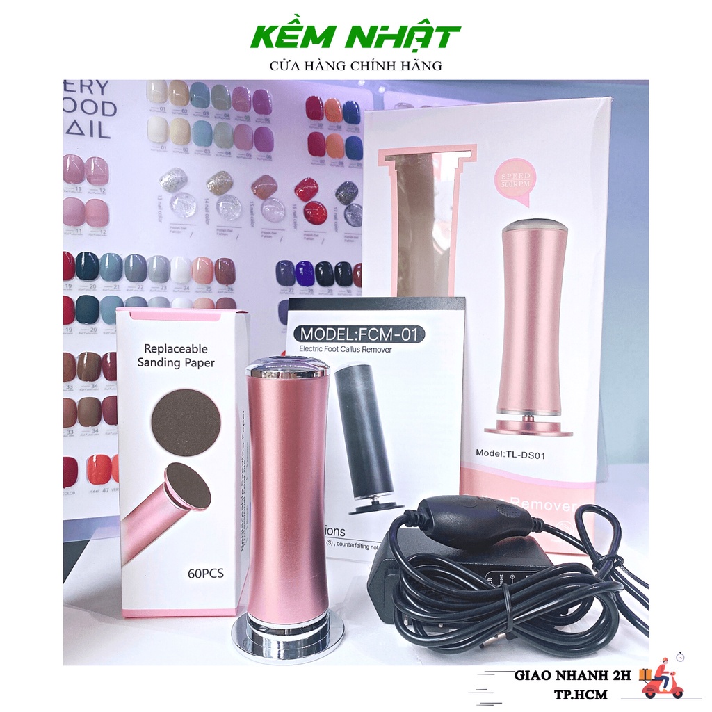 Combo Máy Chà Gót Chân + Kem Mềm Da Gót Xina 200ml | Máy Mài Gót Chân Cho Tiệm Nails, Spa, Cá Nhân