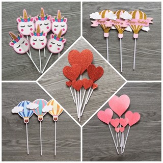 Tem cắm mica (cake topper) trang trí bánh sinh nhật
