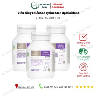 Viên Lysine Bioisland Úc hỗ trợ tăng chiều cao cho bé cam kết hàng chính hãng 100%