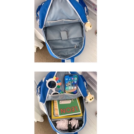 Balo phối màu hình gấu Poo thêu