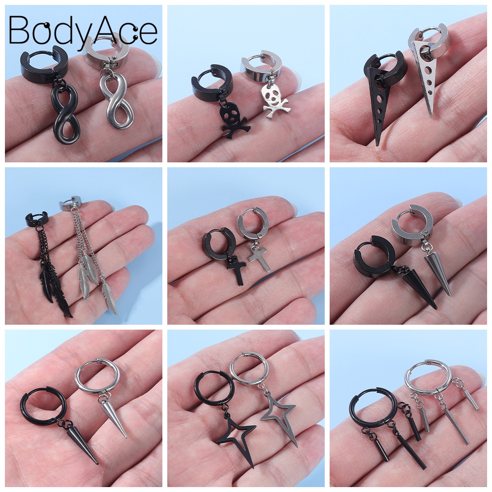 Set 3 Khuyên Tai Thép Không Gỉ Cá Tính Cho Nữ