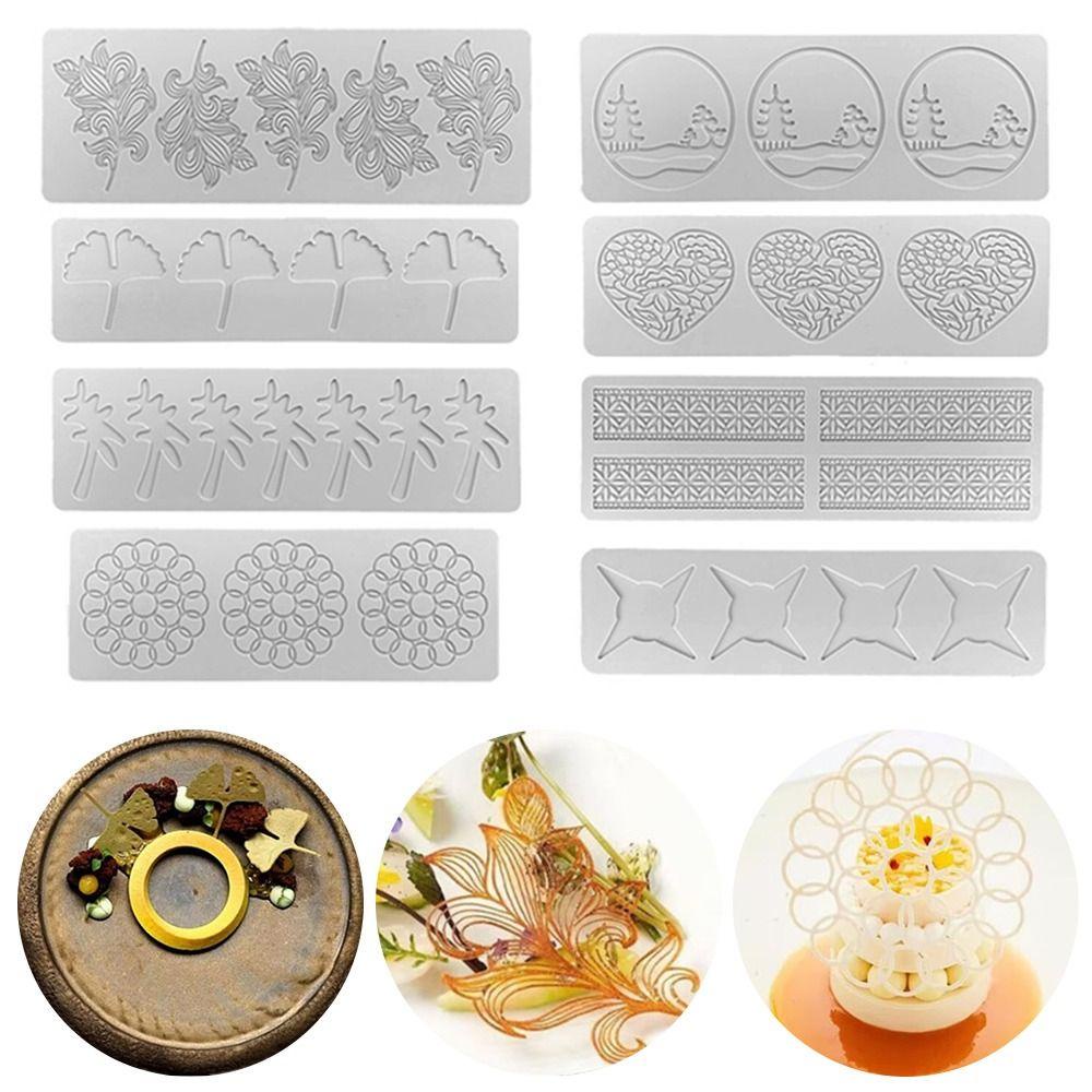 CONOPERY Khuôn Làm Bánh Bằng Ren Hình Chiếc Lá Độc Đáo Tiện Dụng Cho Nhà Bếp
