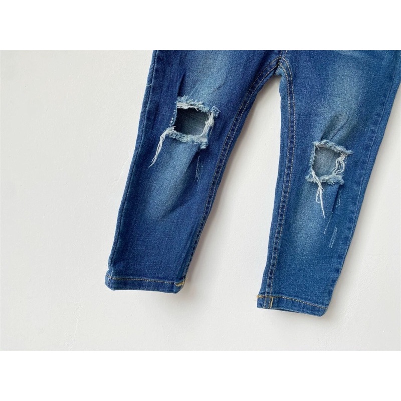 Quần jeans rách gối cho bé trai bé gái
