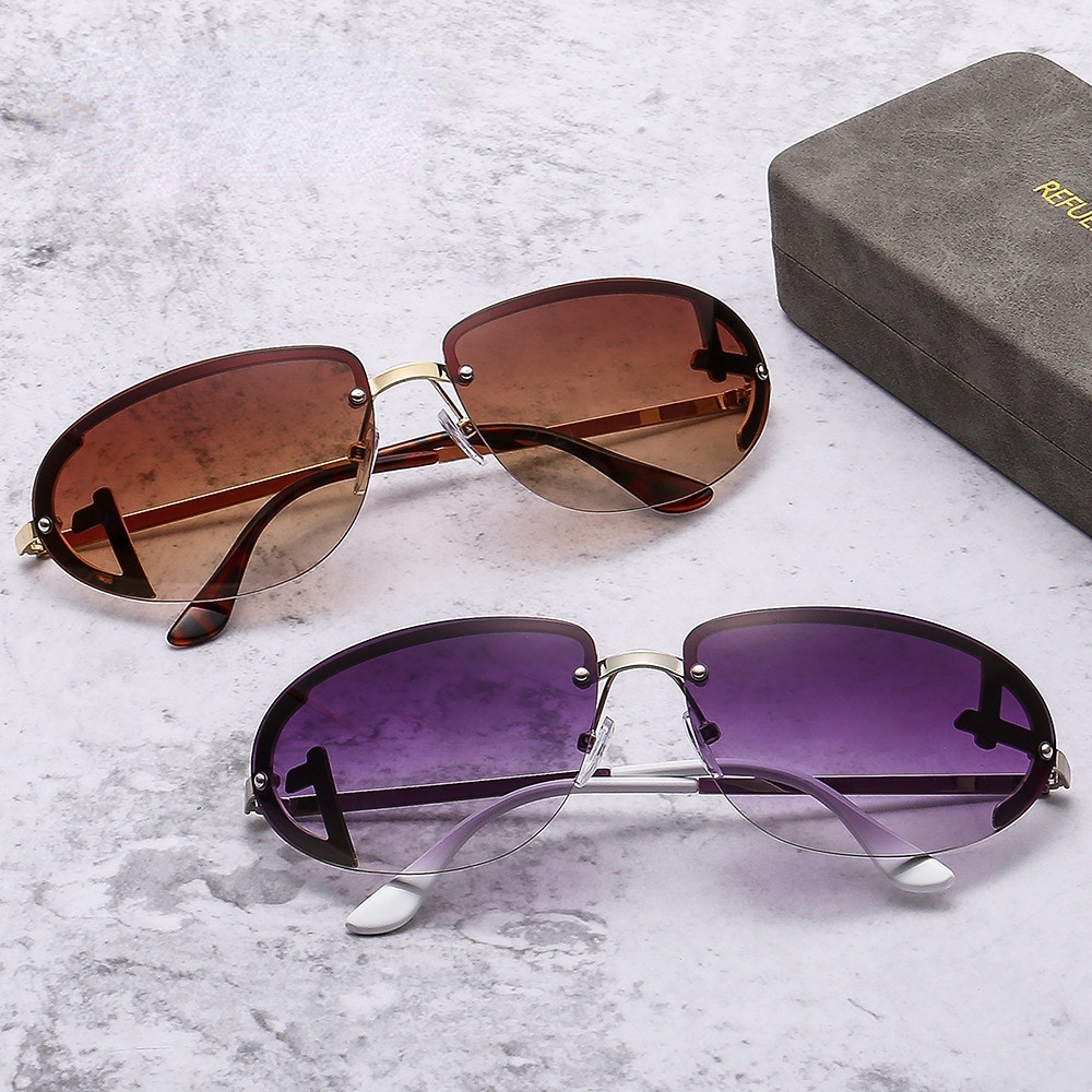 Kính Mát Gọng Kim Loại Thời Trang Cho Nam / Nữ