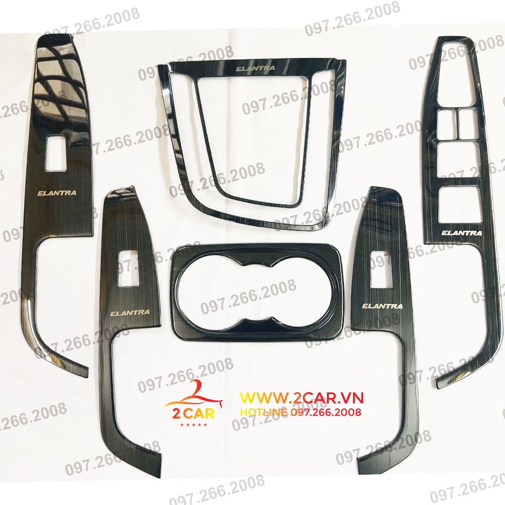 Ốp nội thất xe Huyndai Elantra đời 2016 - 2017- 2018- 2019- 2020- 2021 Mẫu TiTan