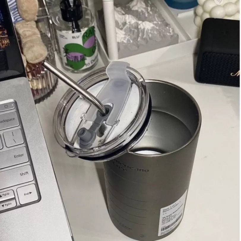 Cốc giữ nhiệt inox 600ml kèm ống hút Americano, Ly uống nước inox 304, ly giữ nhiệt tiện lợi, dễ dàng mang tđi bất cứ đâ