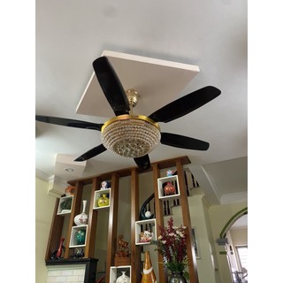 Quạt Trần Cao Cấp pha lê ( 6 cánh nhựa abs cao cấp )