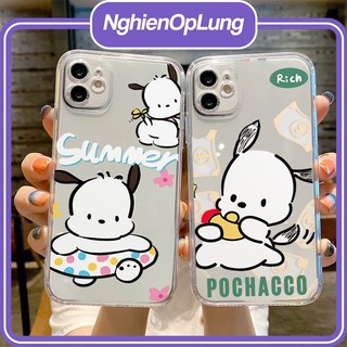 Ốp iPhone ốp lưng iPhone Silicon viền vuông bảo vệ camera in hình cún trắng cute dành cho iP6 đến iP14promax - li427