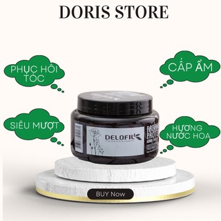 KEM HÂP TÓC Ủ TÓC COLLAGEN DELOFIL HŨ 500ML DƯỠNG ẨM PHỤC HỒI TÁI SINH TÓC HƯ TỔN SIÊU MỀM MƯỢT HƯƠNG NƯỚC HOA