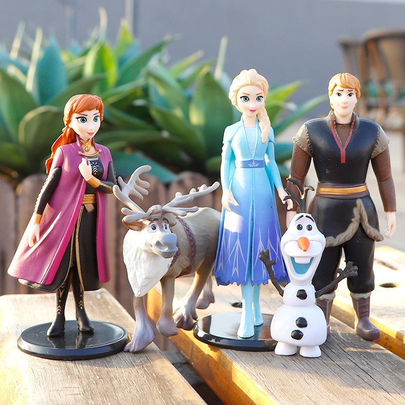 Bộ 5 Mô Hình Công Chúa Elsa Anna Olaf Trong Phim Frozen 2
