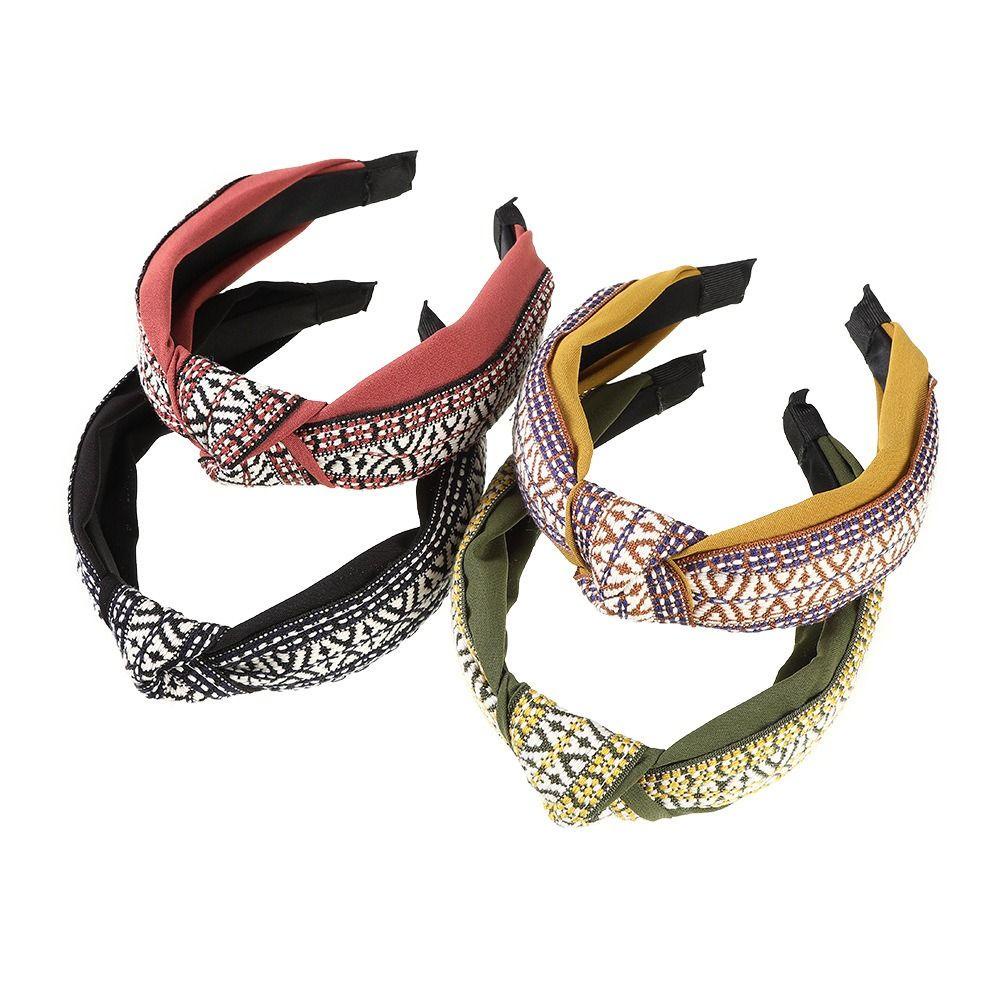 Băng Đô Trang Điểm Thắt Nơ Chéo Lấp Lánh Đơn Giản Thời Trang Cho Nữ