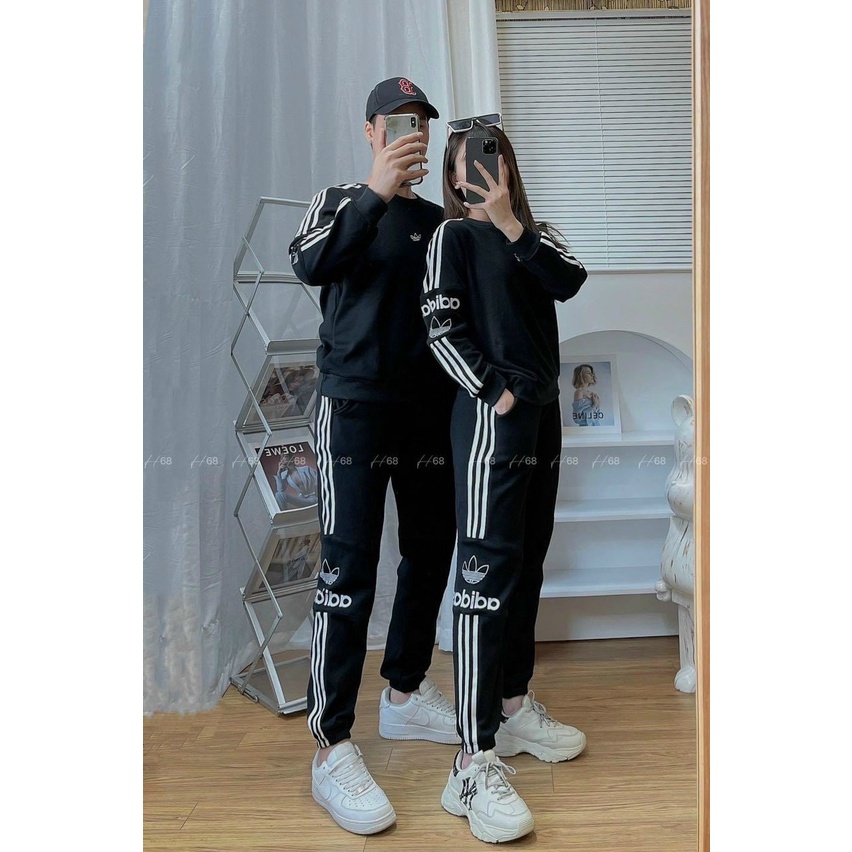 Bộ Nỉ Nữ Thu Đông Mặc Nhà Từ 50KG - 100KG  Chất Đồ Nữ Nỉ Bông Quần Jogger Dài Áo Nỉ Tay Dài