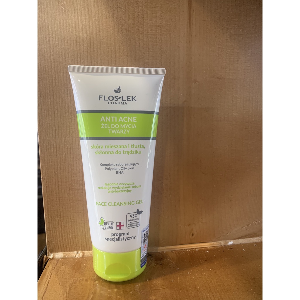 Bộ đôi sữa rửa mặt da dầu mụn - da thâm Floslek nam nữ cho da khô - da dầu 200ml