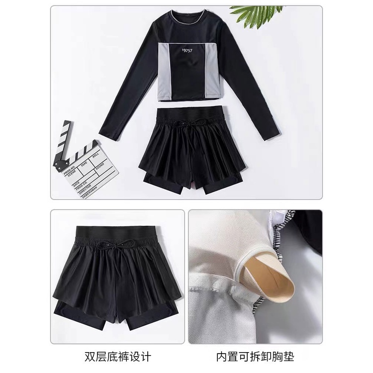 Bộ Đồ Bơi Tay Dài Chống Nắng Thời Trang Mùa Hè Cho Nữ