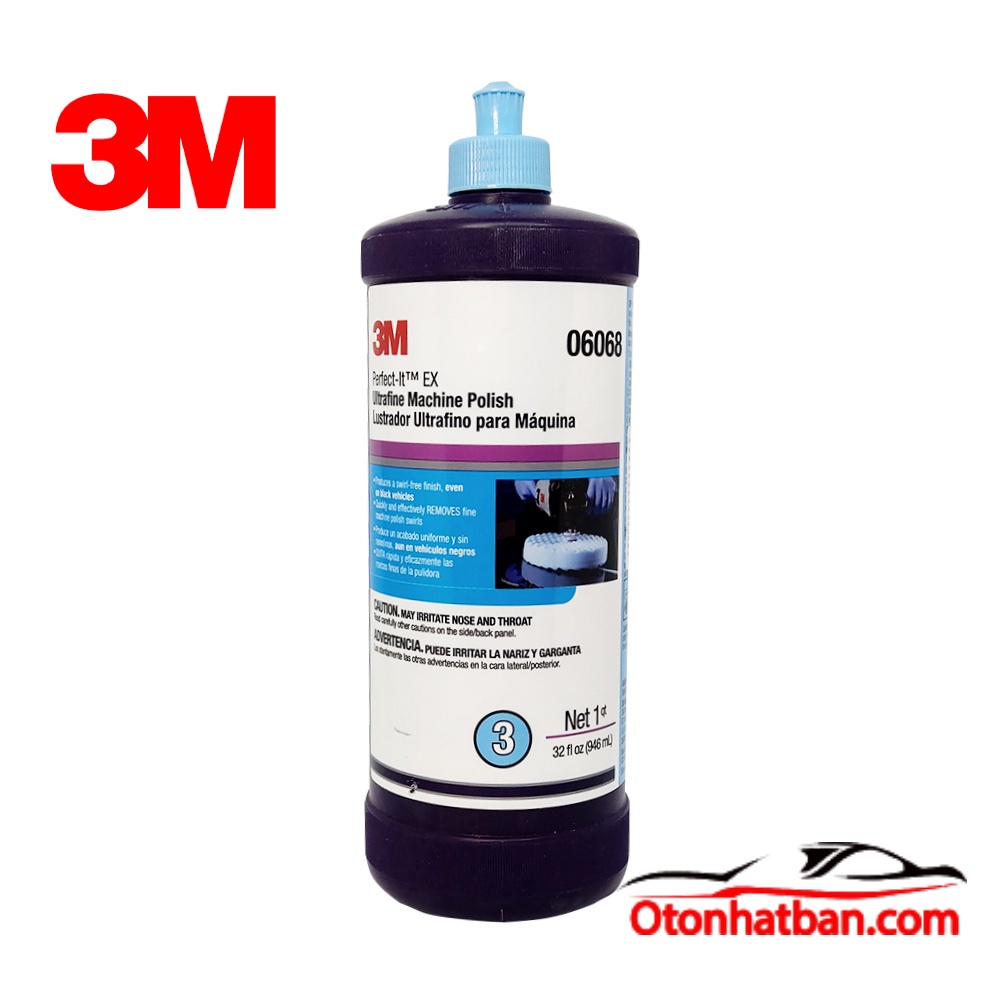 Bộ xi đánh bóng 3M dung tích 946ml bước 1,2,3  giúp đánh phá xước nhanh  tạo độ bóng cho bề mặt sơn