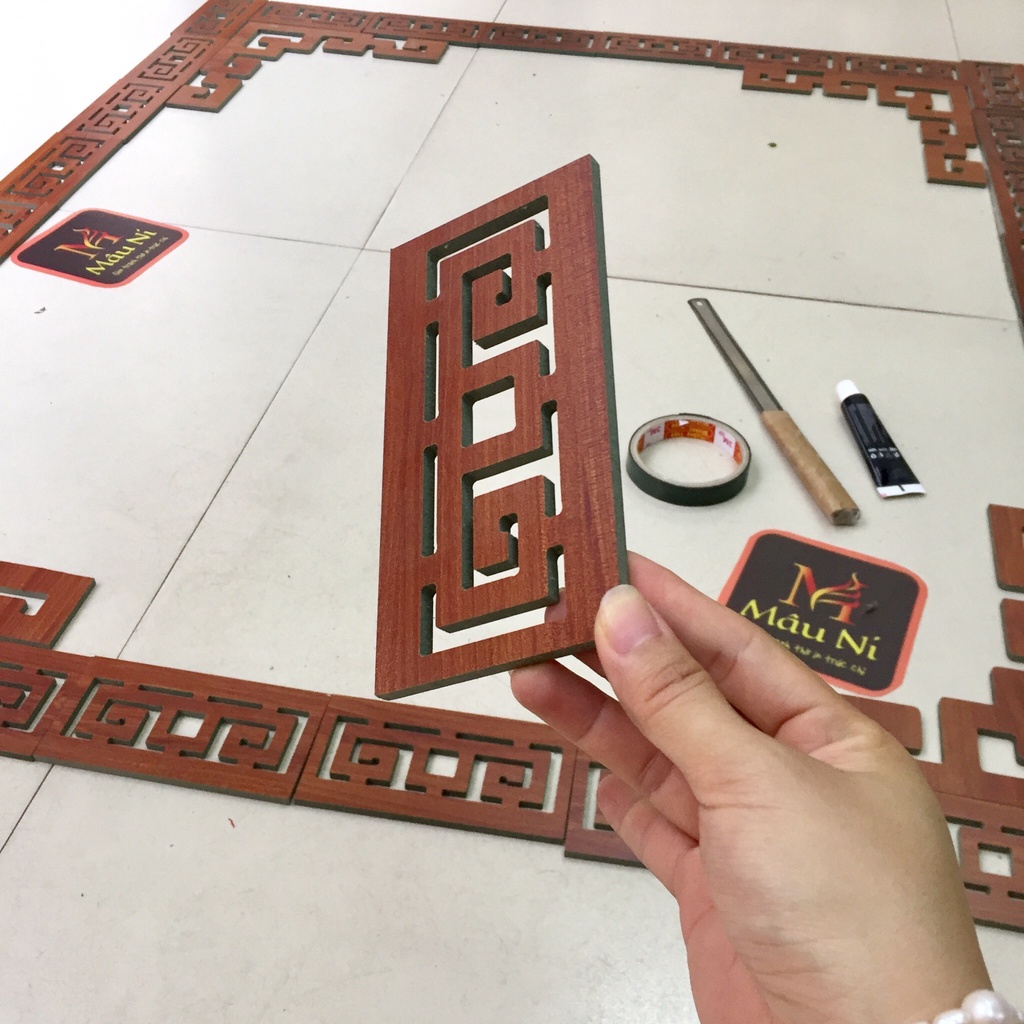 Sx - VIỀN GỖ trang trí dán bàn thờ, tủ thờ - MÂU NI- cho phòng thờ trang nghiêm