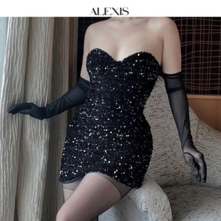 Đầm Cúp Ngực Đen Lấp Lánh - Starlight Dress - ALEXIS