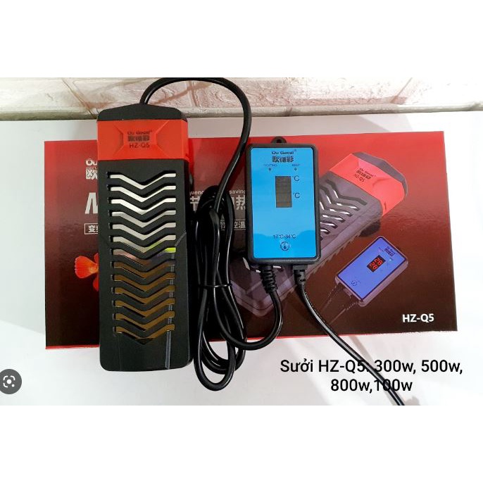Sưởi bể cá OU GECAI HZ Q5 300W/500W/800W/1000W chống giật nổ, có điều khiển.