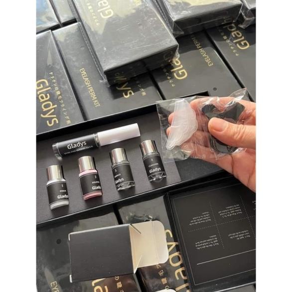 Set uốn mi siêu cong Nhật thời gian ủ thuốc nhanh Gladys