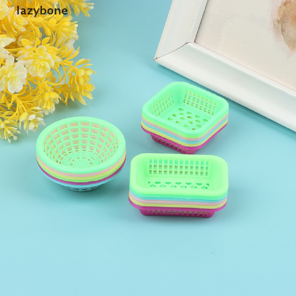 Bộ 3 Rổ Đựng Trái Cây / Rau Củ Quả Mini Tỉ Lệ 1: 12 Dùng Trang Trí Nhà Búp Bê