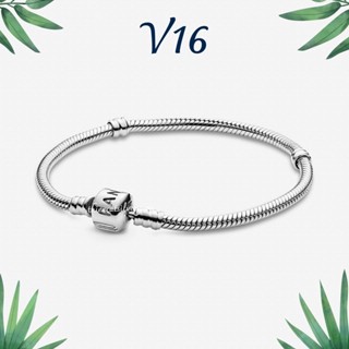 V16 Vòng tay Pandora khoá trụ Bạc thật Thiên Cát s950