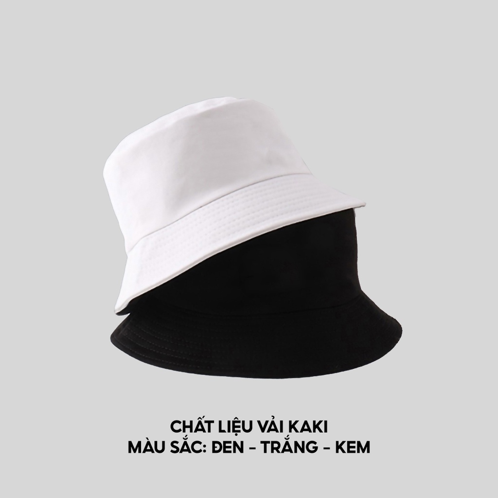 Nón bucket nam nữ GINDY mũ vành cụp trơn thời trang phong cách Ulzzang Unisex M001