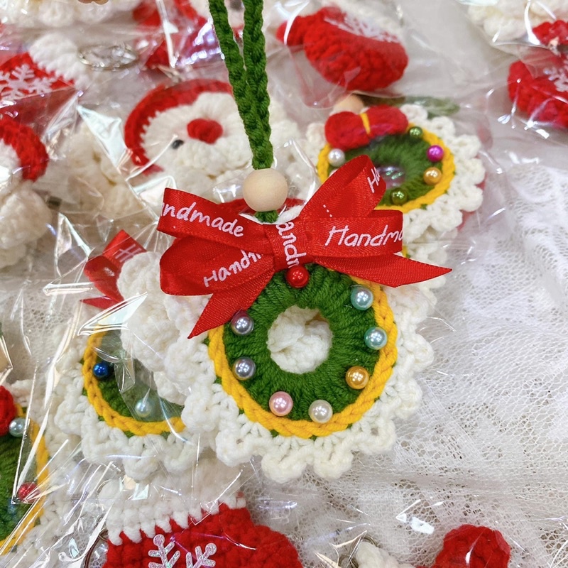 Quà tặng giáng sinh handmade-Móc khoá giáng sinh len handmade